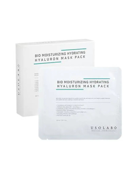 Usolab Bio Moisturizing Hydrating Hyaluron Mask Зволожуюча, заспокійлива та омолоджуюча маска