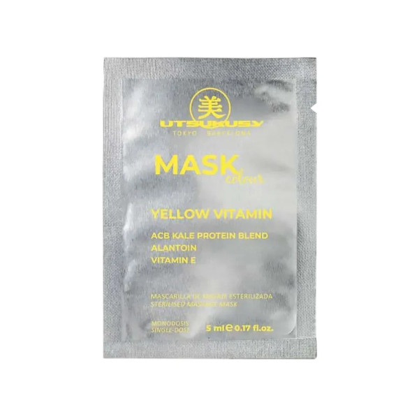 Utsukusy Mask Color Yellow Vitamin Витаминная маска Желтая для сияния кожи