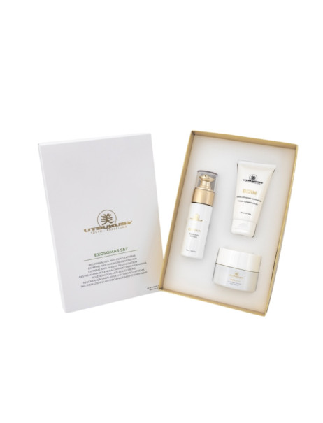 Utsukusy Exoskin Set Набір Відновлюючий anti-age догляд з рослинними екзосомами та ретиналем