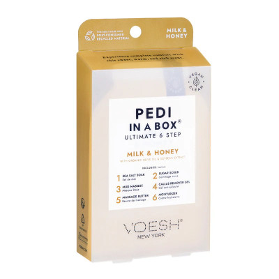 Voesh Pedi In A Box Ultimate 6 Step Milk & Honey Набір для педикюру "Молоко та мед"