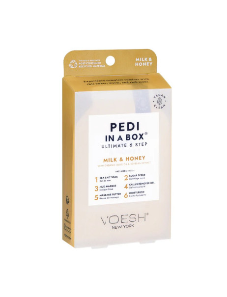 Voesh Pedi In A Box Ultimate 6 Step Milk & Honey Набор для педикюра 