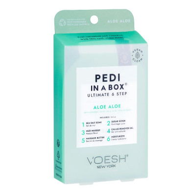 Voesh Pedi In A Box Ultimate 6 Step Aloe Aloe Набір для педикюру "Алое"