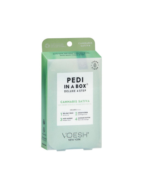 Voesh Pedi In A Box Deluxe 4 Step Cannabis Sativa Набор для педикюра делюкс 
