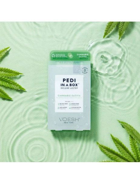 Voesh Pedi In A Box Deluxe 4 Step Cannabis Sativa Набор для педикюра делюкс 