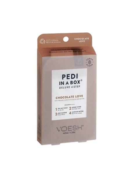 Voesh Pedi In A Box Deluxe 4 Step Chocolate Love Набор для педикюра делюкс 