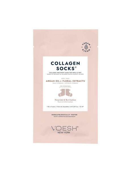Voesh Collagen Socks Argan Oil & Floral Extracts Коллагеновые носки с аргановым маслом и цветочными экстрактами