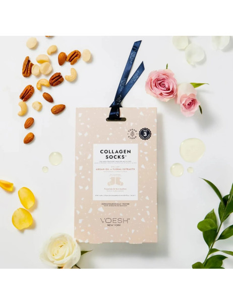 Voesh Collagen Socks Argan Oil & Floral Extracts Коллагеновые носки с аргановым маслом и цветочными экстрактами