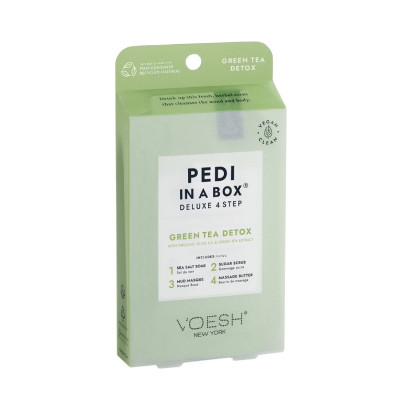 Voesh Pedi In A Box Deluxe 4 Step Green Tea Detox Набір для педикюру делюкс "Детокс із зеленим чаєм"