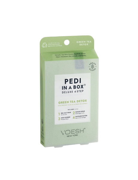 Voesh Pedi In A Box Deluxe 4 Step Green Tea Detox Набор для педикюра делюкс 