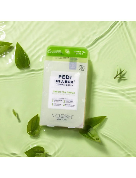 Voesh Pedi In A Box Deluxe 4 Step Green Tea Detox Набор для педикюра делюкс 