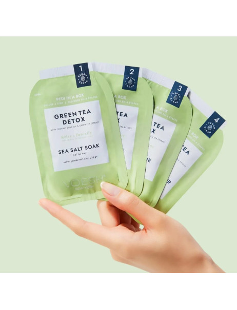 Voesh Pedi In A Box Deluxe 4 Step Green Tea Detox Набор для педикюра делюкс 