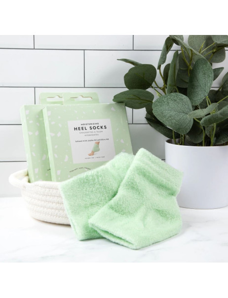 Voesh Moisturizing Heel Socks Mint Увлажняющие маска-носки с гелевой подкладкой