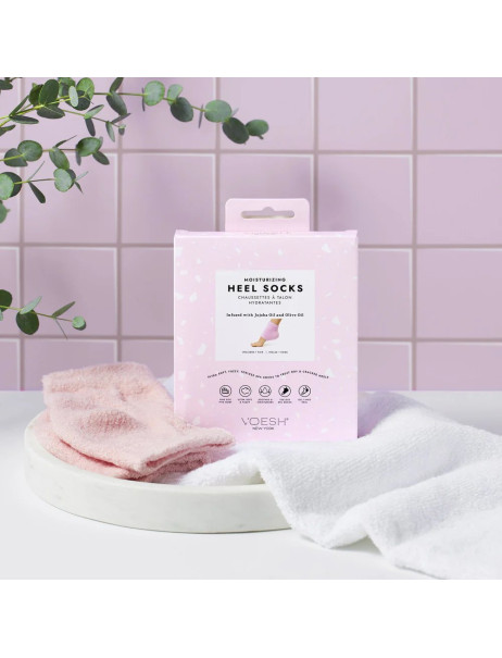 Voesh Moisturizing Heel Socks Pink Увлажняющая маска-носки с гелевой подкладкой