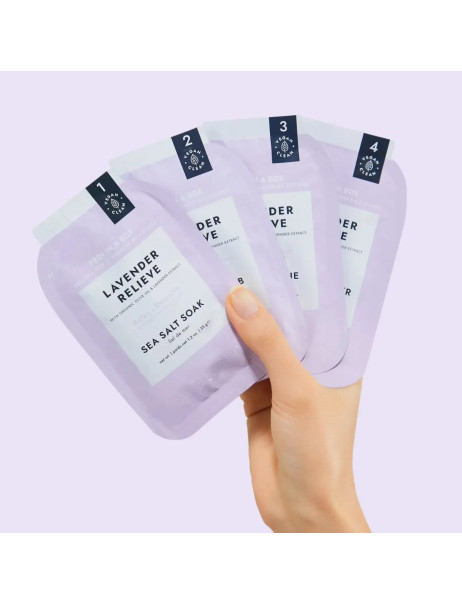 Voesh Pedi In A Box Deluxe 4 Step Lavender Relieve Набор для педикюра делюкс 