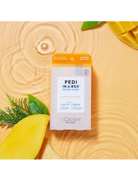 Voesh Pedi In A Box Deluxe 4 Step Mango Delight Набор для педикюра делюкс 
