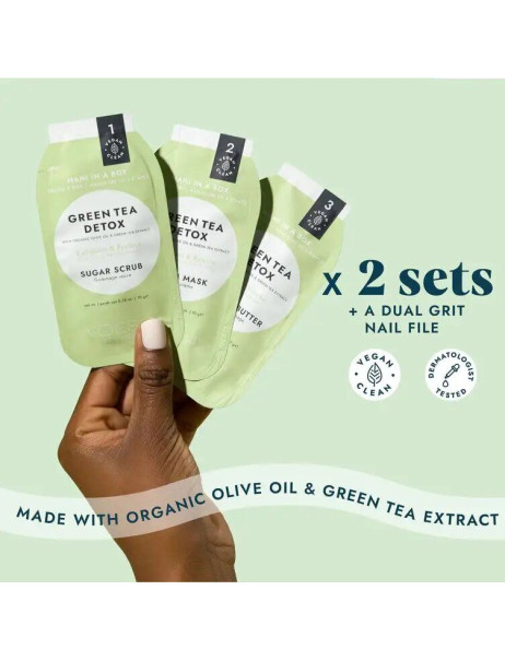 Voesh Mani Moments Duo Green Tea Detox СПА-догляд для нігтів та шкіри рук 