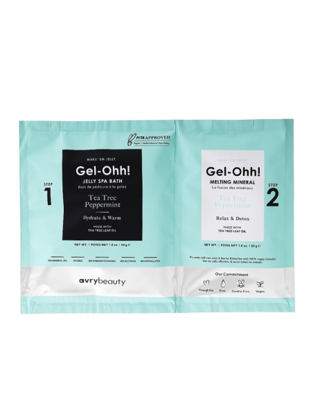 Voesh AvryBeauty Gel-Ohh! Jelly Spa Bath Tea Tree Peppermint Спа набор желейная ванна 