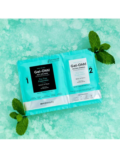 Voesh AvryBeauty Gel-Ohh! Jelly Spa Bath Tea Tree Peppermint Спа набор желейная ванна 