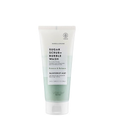 Voesh Sugar Scrub & Bubble Wash For Scalp and Body Rainforest Mist Цукровий скраб для шкіри голови та тіла 