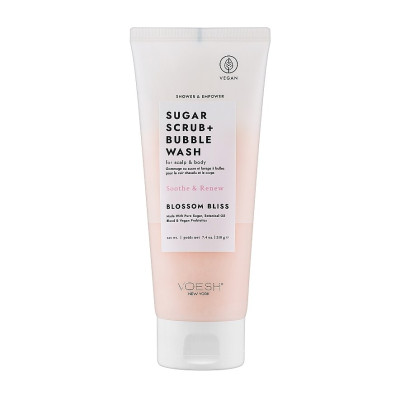 Voesh Sugar Scrub & Bubble Wash For Scalp and Body Blossom Bliss Цукровий скраб для шкіри голови та тіла "Блаженство квітів"