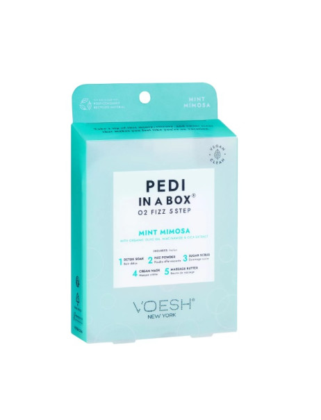 Voesh Pedi in a Box O2 Fizz 5 Step Mint & Mimosa Набор для спа-педикюра 