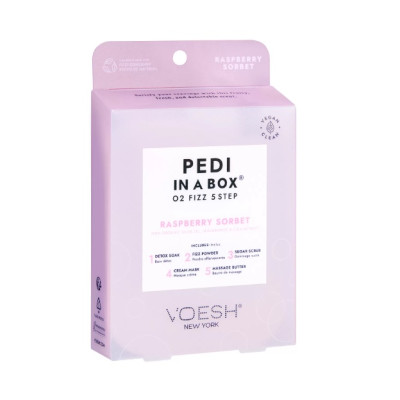 Voesh Pedi in a Box O2 Fizz 5 Step Raspberry Sorbet Набор для спа-педикюра "Малиновыий сорбет"