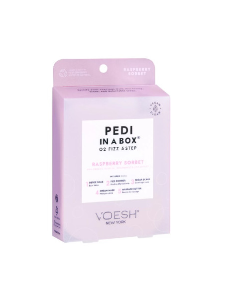 Voesh Pedi in a Box O2 Fizz 5 Step Raspberry Sorbet Набор для спа-педикюра 