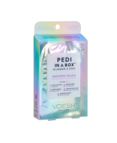 Voesh Pedi In A Box Glimmer 5 Step Unicorn Peach Набор для спа-педикюра 5 шагов 