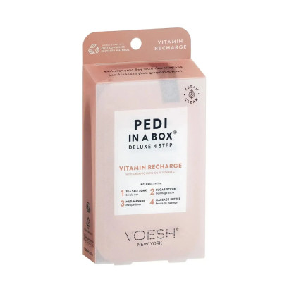 Voesh Pedi In A Box Deluxe 4 Step Vitamin Recharge Набір для педікюру делюкс "Вітамінна зарядка"