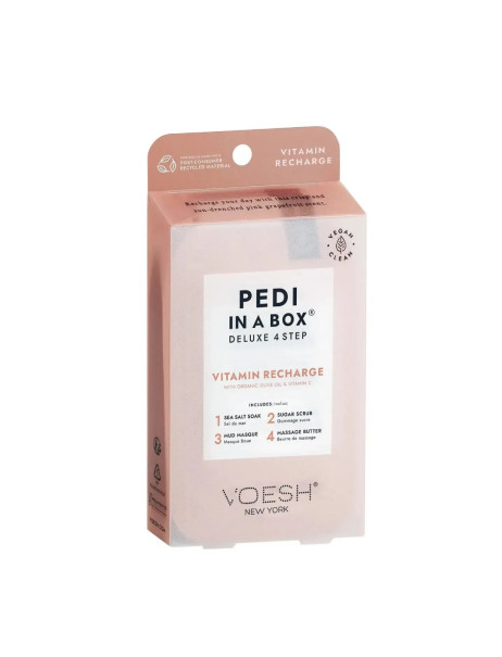 Voesh Pedi In A Box Deluxe 4 Step Vitamin Recharge Набір для педікюру делюкс 