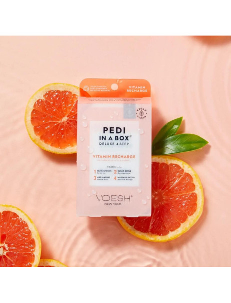 Voesh Pedi In A Box Deluxe 4 Step Vitamin Recharge Набір для педікюру делюкс 