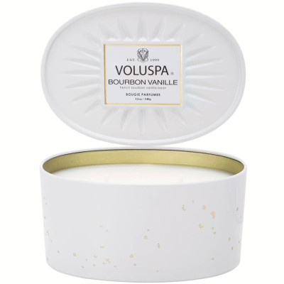 Voluspa Bourbon Vanille Vermeil 2 Wick Oval Tin Candle Ароматична свічка