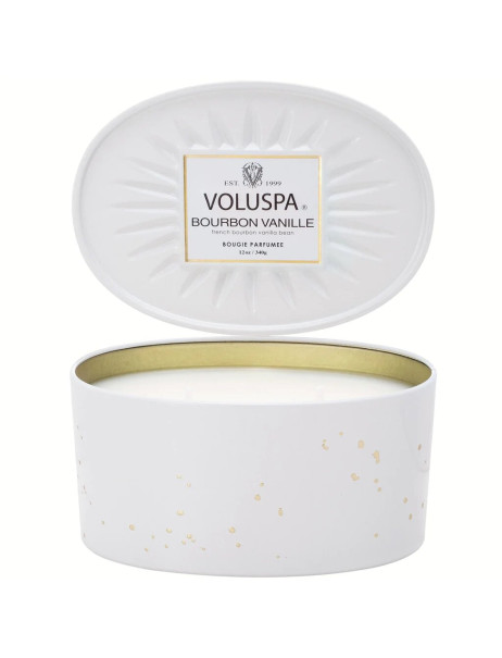 Voluspa Bourbon Vanille Vermeil 2 Wick Oval Tin Candle Ароматична свічка