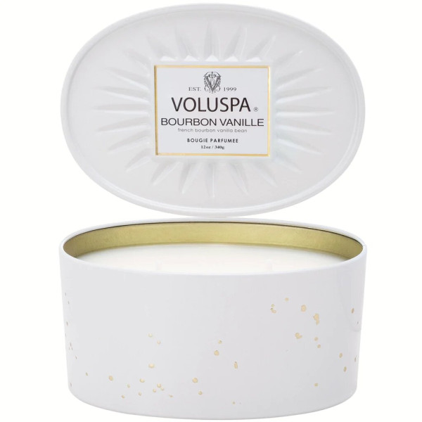 Voluspa Bourbon Vanille Vermeil 2 Wick Oval Tin Candle Ароматична свічка