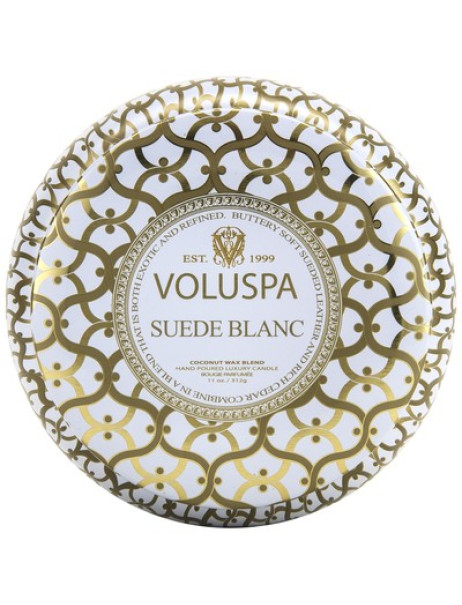 Voluspa Maison Blanc Suede Blanc 2 Wick Maison Tin Candle Ароматична свічка
