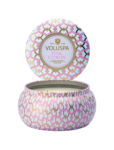 Voluspa Maison Blanc Pink Citron 2 Wick Maison Tin Candle Ароматическая свеча