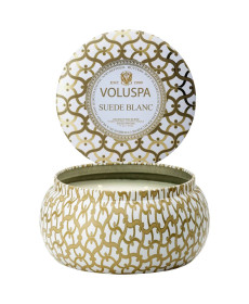 Voluspa Maison Blanc Suede Blanc 2 Wick Maison Tin Candle Ароматична свічка - Написати відгук