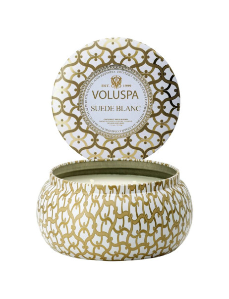 Voluspa Maison Blanc Suede Blanc 2 Wick Maison Tin Candle Ароматична свічка