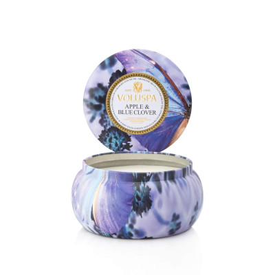 Voluspa Apple & Blue Clover 2 Wick Candle Tin Ароматическая свеча