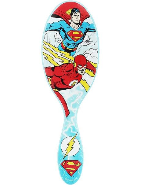 Wet Brush Justice League Original Detangler Superman and Flash Щітка для волосся Ліга справедливості Супермен і Флеш