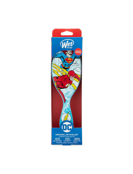 Wet Brush Justice League Original Detangler Superman and Flash Щітка для волосся Ліга справедливості Супермен і Флеш