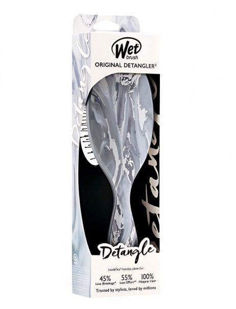 Wet Brush Original Detangler Metalic Marble Silver Щітка Металевий срібний мармур