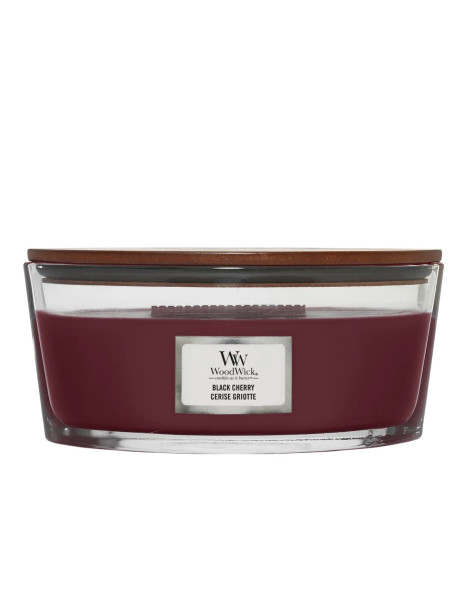 WoodWick Black Cherry Ellipse Ароматическая свеча с ароматом сочной черешни Эллипс