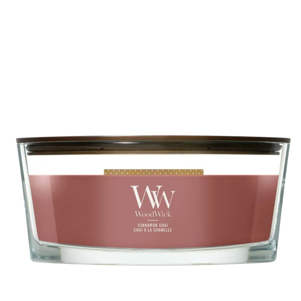 WoodWick Cinnamon Chai Ellipse Ароматична свічка з ароматом ванілі та кориці Еліпс