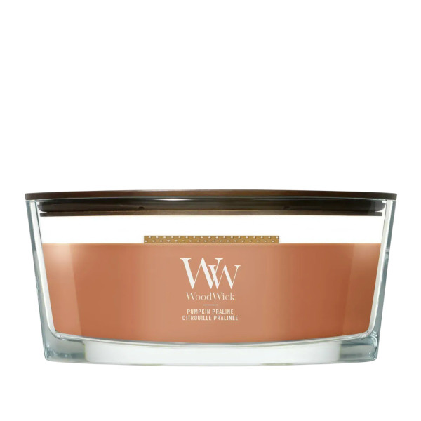 WoodWick Pumpkin Praline Ellipse Ароматическая свеча с нотами тыквы и специй Эллипс