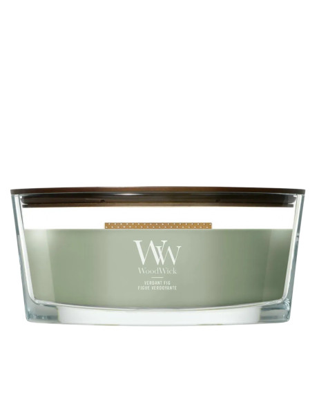 WoodWick Verdant Fig Ellipse Ароматическая свеча с ароматом инжира и кедра Эллипс