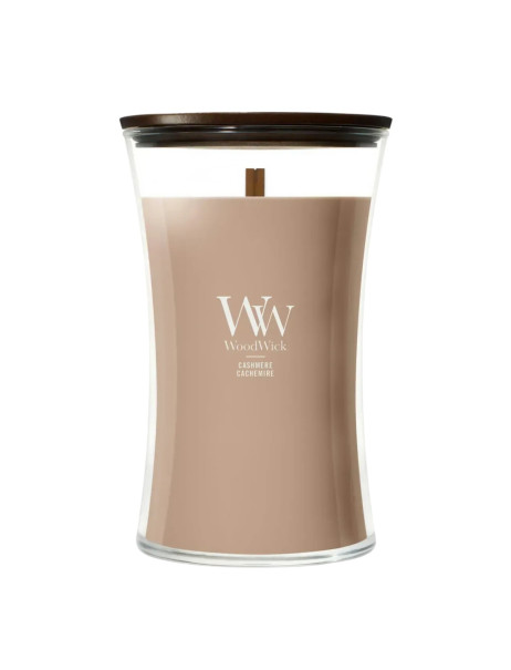 WoodWick Cashmere Large Ароматическая свеча с ароматом айвы, ириса и сандала Большая