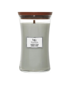 WoodWick Lavender & Cedar Large Ароматична свічка з ароматом кипариса, перцю і лимону Велика - Написати відгук