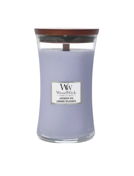 WoodWick Lavender SPA Large Ароматическая свеча с ароматом лаванды и эвкалипта Большая