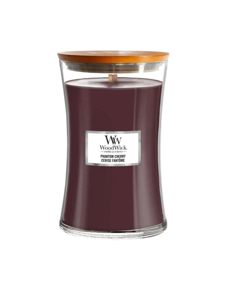 WoodWick Phantom Cherry Large Ароматична свічка з ароматом темної вишні та амбри Велика